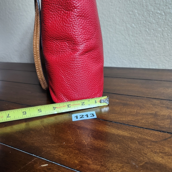 Dooney & Bourke Lexington Red Pebble Leather Tote Bag - Picture 6 of 16